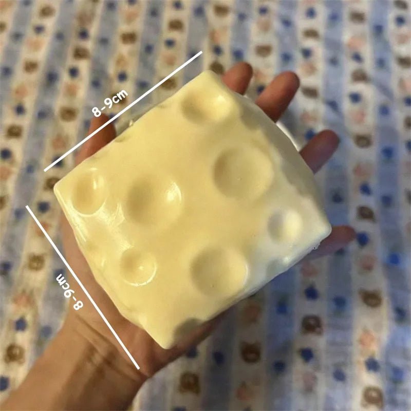 Cube Fromage Squishy – Balle Anti-Stress ASMR - SlimeLab