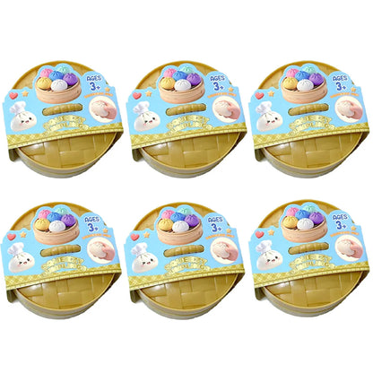 New 1-12Pcs Glitter Dumpling Glitter Dumpling Squishy with Box Dumplings Sensory Squeeze Toy for Stress Relief