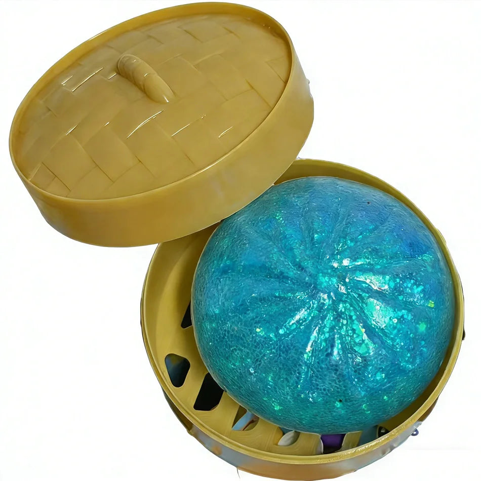 New 1-12Pcs Glitter Dumpling Glitter Dumpling Squishy with Box Dumplings Sensory Squeeze Toy for Stress Relief