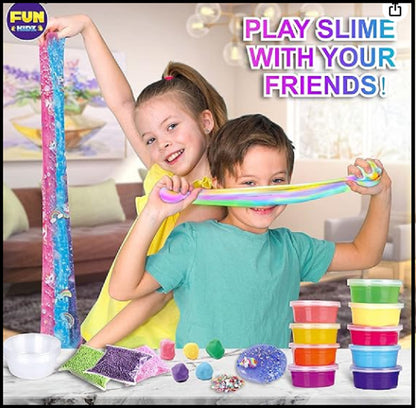 33 Cups Jumbo Slime Kit for Kids, Funkidz Premade Ultimate Slime Pack to DIY In