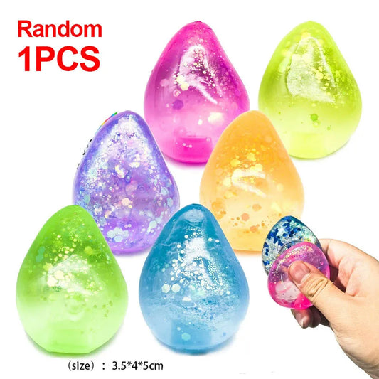 Water Drop Maltose Stress Relieving Ball Pinching Toy Soft Transparent Silicone Stress Relief Squeeze Adult Kids Toy Ball