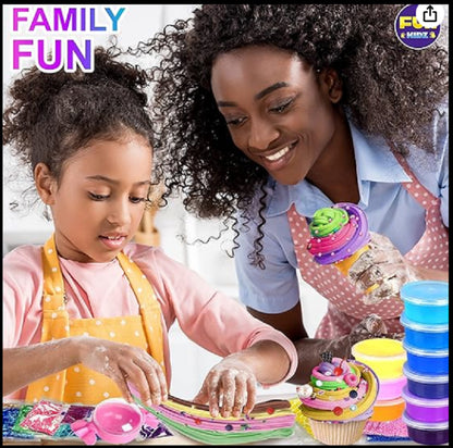 33 Cups Jumbo Slime Kit for Kids, Funkidz Premade Ultimate Slime Pack to DIY In