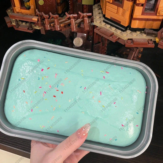 Sticky Box Cake Squishy Toy Slow Rising Squeeze Toy Butter Ice Cream Box Squishy Fidget Toy anti Stress Release Hand Relax Gift