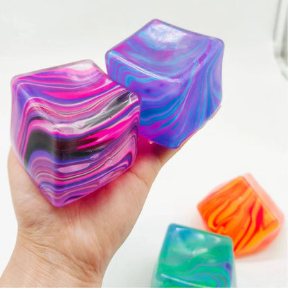 Needoh Soft and Glutinous Sensory Stress-Relief Toy Cube Filled with Gel Stretchable Ball Soft Ice Blind Box Slow Rebound