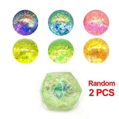 Water Drop Maltose Stress Relieving Ball Pinching Toy Soft Transparent Silicone Stress Relief Squeeze Adult Kids Toy Ball